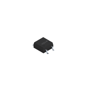 A small black 4-pin integrated circuit chip, labeled 1434AP, in an SMP-23 package with two metal pins on each side, positioned on a white background. This component is often used as a Photo-MOSFET Relay. by Standex Detect